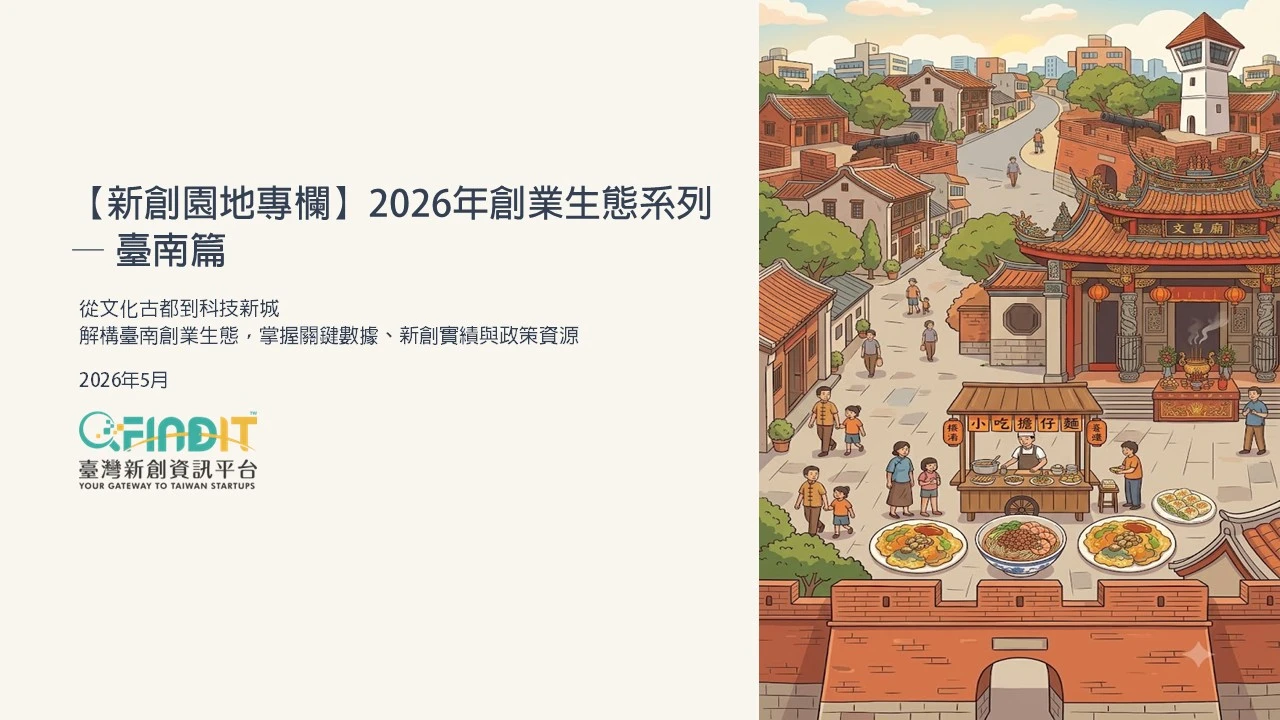 【新創園地專欄】2026年創業生態系列 — 臺南篇