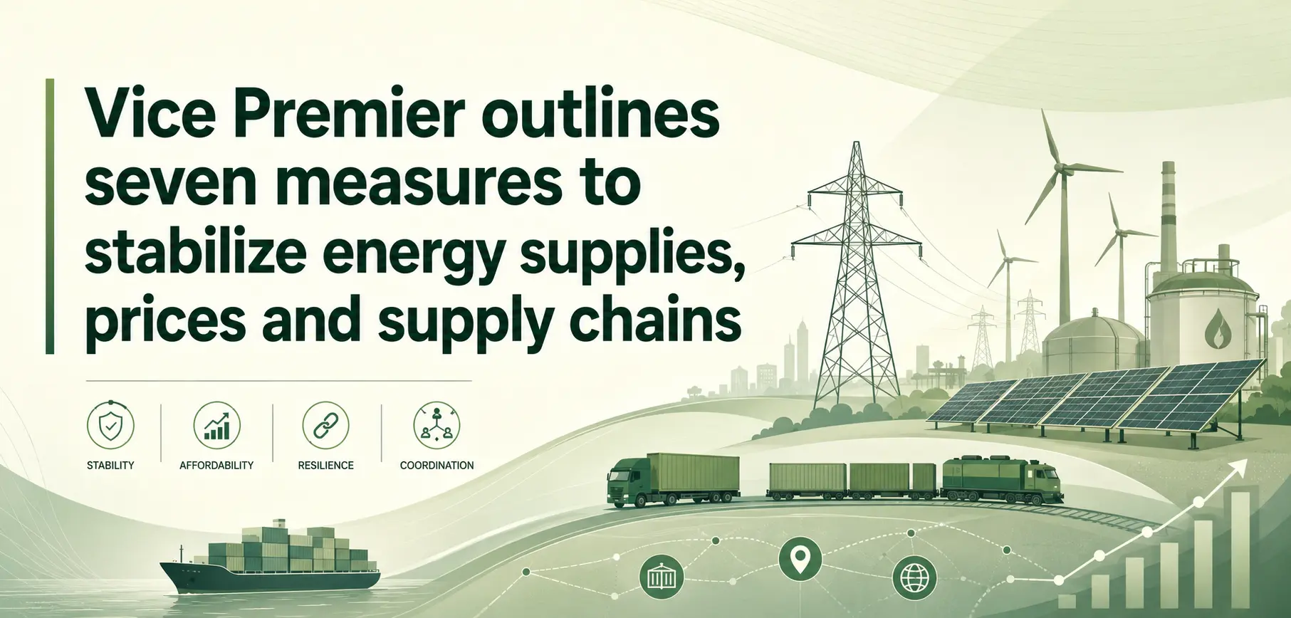 Vice Premier outlines seven measures to stabilize energy supplies, prices and supply chains